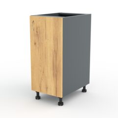 Кухонный шкаф №3Б напольный (открытие дверки в правую сторону), Темно-серый и Дуб Золотистый