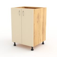 Кухонный шкаф №8 напольный, Дуб Золотистый и Крем Вайс