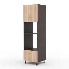 Кухонный шкаф №13 секционный напольный, Дуб Венге и Дуб Сонома