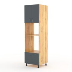 Кухонный шкаф №13 секционный напольный, Дуб Золотистый и Темно-Серый