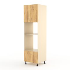 Кухонный шкаф №13 секционный напольный, Крем Вайс и Дуб Золотистый