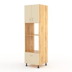 Кухонный шкаф №13 секционный напольный, Дуб Золотистый и Крем Вайс