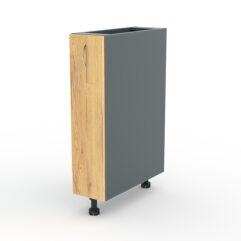 Кухонный шкаф №16 для бутылок напольный, Темно-серый и Дуб Золотистый
