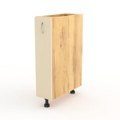 Кухонный шкаф №16 для бутылок напольный, Дуб Золотистый и Крем Вайс