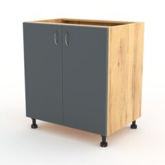 Кухонный шкаф №17 напольный, Дуб Золотистый и Темно-Серый