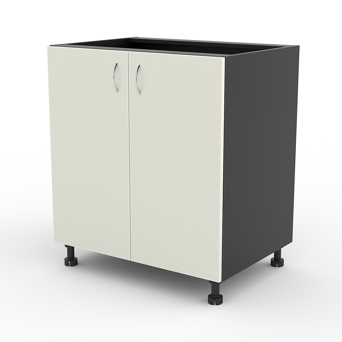 Кухонный шкаф №18 напольный, Черный и Белый