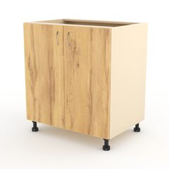 Кухонный шкаф №19 напольный, Крем Вайс и Дуб Золотистый