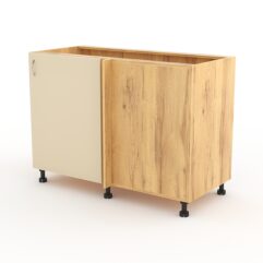 Кухонный шкаф №20А для мойки напольный левосторонний, Дуб Золотистый и Крем Вайс