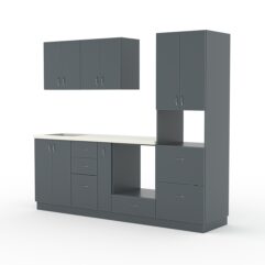 Кухонный гарнитур со столешницей 38мм №3, Темно-Серый