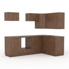 Кухонный гарнитур со столешницей 38мм №4, Орех