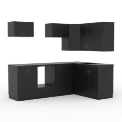 Кухонный гарнитур со столешницей 38мм №4, Черный