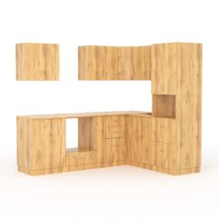 Кухонный гарнитур со столешницей 38мм №5, Дуб Золотистый