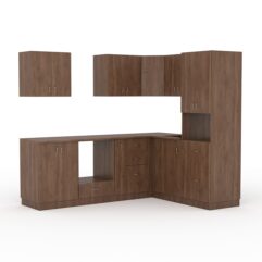 Кухонный гарнитур со столешницей 38мм №5, Орех