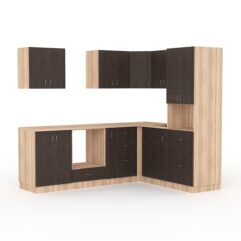 Кухонный гарнитур со столешницей 38мм №5, Дуб Сонома + Дуб Венге