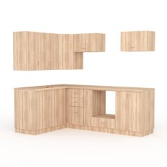 Кухонный гарнитур со столешницей 38мм №6, Дуб Сонома