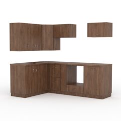 Кухонный гарнитур со столешницей 38мм №6, Орех