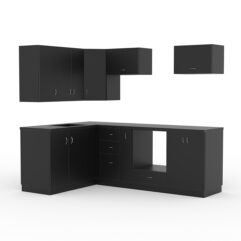 Кухонный гарнитур со столешницей 38мм №6, Черный