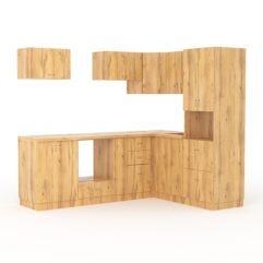 Кухонный гарнитур со столешницей 38мм №8, Дуб Золотистый