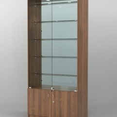 Витрина СОФИЯ №1 с регулируемыми по высоте трубами, Орех