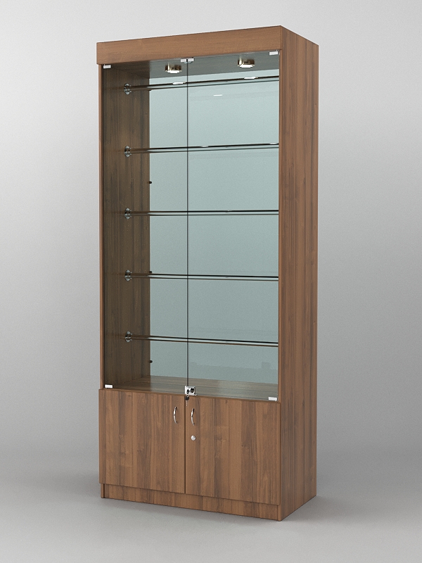 Витрина СОФИЯ №1 с регулируемыми по высоте трубами, Орех