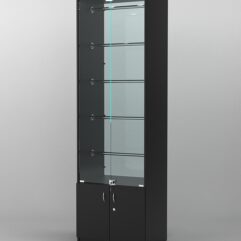 Витрина СОФИЯ №2 с регулируемыми по высоте трубами, Черный