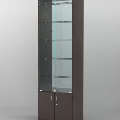 Витрина СОФИЯ №2 с регулируемыми по высоте трубами, Дуб Венге