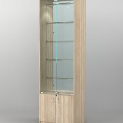 Витрина СОФИЯ №2 с регулируемыми по высоте трубами, Дуб Сонома