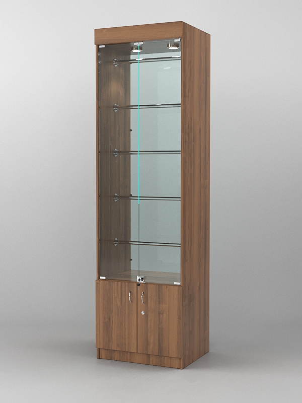 Витрина СОФИЯ №2 с регулируемыми по высоте трубами, Орех