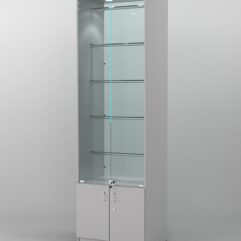 Витрина СОФИЯ №2 с регулируемыми по высоте трубами, Серый