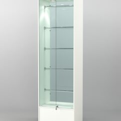 Витрина СОФИЯ №4 с регулируемыми по высоте трубами, Белый