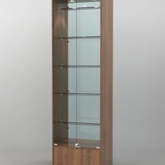 Витрина СОФИЯ №4 с регулируемыми по высоте трубами, Орех