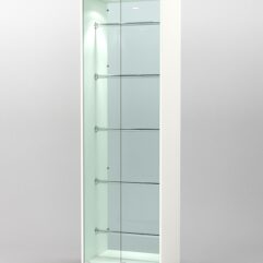 Витрина СОФИЯ №6 с регулируемыми по высоте трубами, Белый