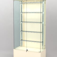 Витрина КАЛЛИСТА №3-1 с регулируемыми навесными элементами (задняя стенка - ДСП), Крем Вайс U2236