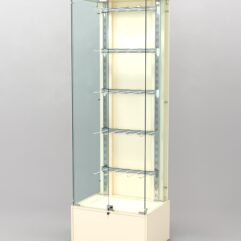 Витрина КАЛЛИСТА №4-1 с регулируемыми навесными элементами (задняя стенка - ДСП), Крем Вайс U2236