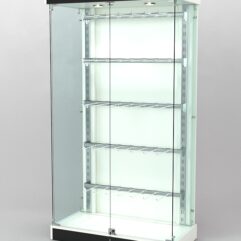 Витрина КАЛЛИСТА №5-1 с регулируемыми навесными элементами (задняя стенка - ДСП), Белый и Черный