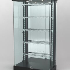 Витрина КАЛЛИСТА №5-2 с регулируемыми навесными элементами (задняя стенка - зеркало), Черный