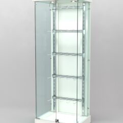 Витрина КАЛЛИСТА №6-1 с регулируемыми навесными элементами (задняя стенка - ДСП), Белый