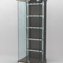 Витрина КАЛЛИСТА №6-1 с регулируемыми навесными элементами (задняя стенка - ДСП), Дуб Венге и Дуб Сонома