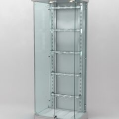 Витрина КАЛЛИСТА №6-1 с регулируемыми навесными элементами (задняя стенка - ДСП), Серый