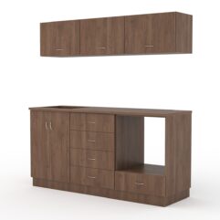 Кухонный гарнитур со столешницей 25мм №1А, Орех