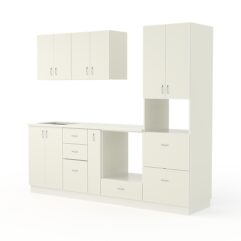 Кухонный гарнитур со столешницей 25мм №3А, Белый