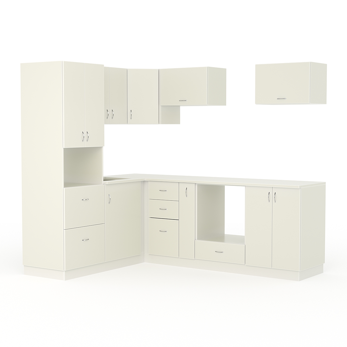 Кухонный гарнитур со столешницей 25мм №9A, Белый