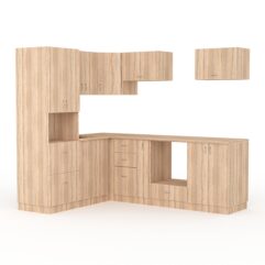 Кухонный гарнитур со столешницей 25мм №9A, Дуб Сонома