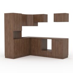 Кухонный гарнитур со столешницей 25мм №9A, Орех