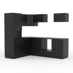 Кухонный гарнитур со столешницей 25мм №9A, Черный