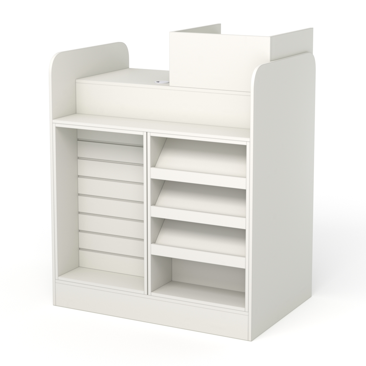 Кассовый стол РИВЬЕРА МОЛДИ №1 (правосторонний), Белый