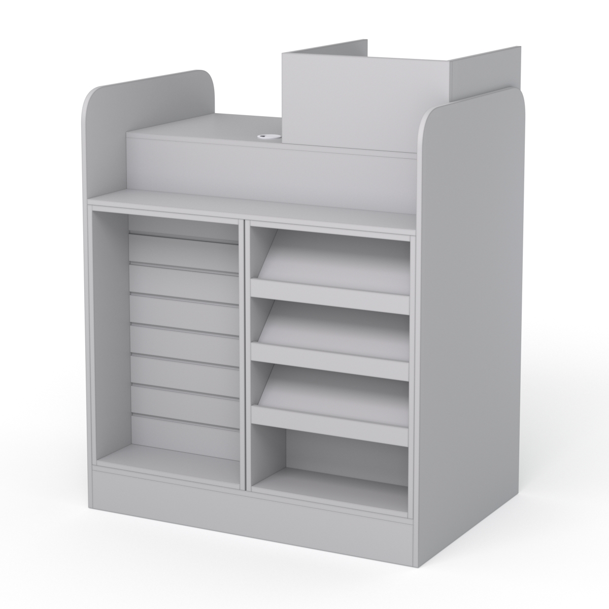 Кассовый стол РИВЬЕРА МОЛДИ №1 (правосторонний), Серый