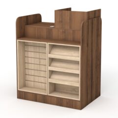 Кассовый стол РИВЬЕРА МОЛДИ №1 (правосторонний), Орех + Дуб Сонома