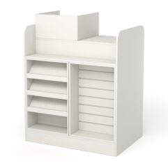 Кассовый стол РИВЬЕРА МОЛДИ №2 (левосторонний), Белый