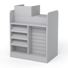 Кассовый стол РИВЬЕРА МОЛДИ №2 (левосторонний), Серый